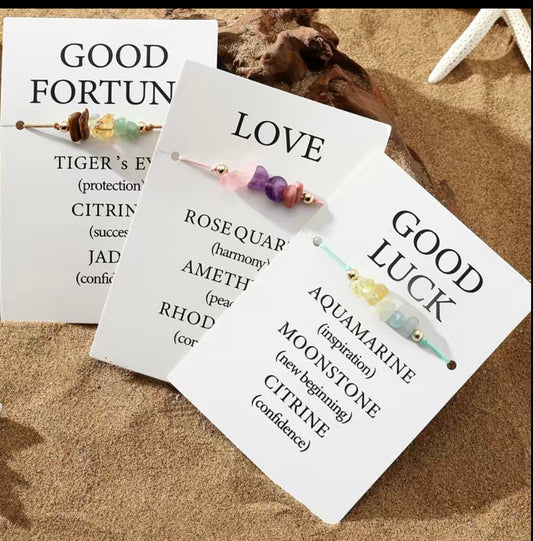 Good Fortune, Good Luck, and Love Bracelets