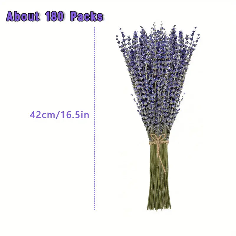 1 Bundle (About 180pcs) Dry Lavender Bouquet 100% Natural Dry Lavender