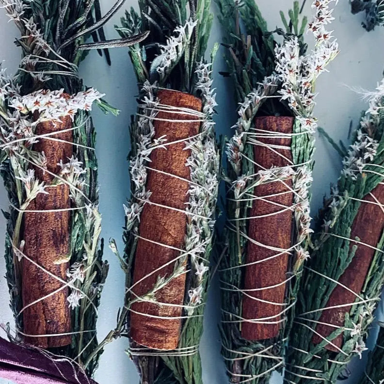 CEDAR SMOKE CLEANSING STICK + Rosemary, Thyme + Cinnamon