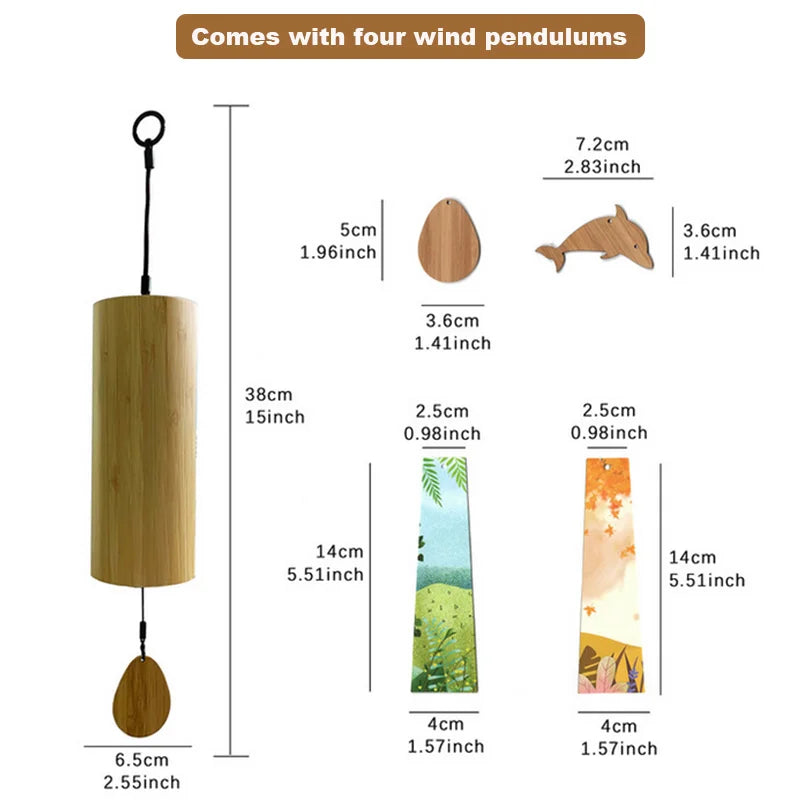 Chakra Chimes Natural Bamboo for Meditation Relaxation